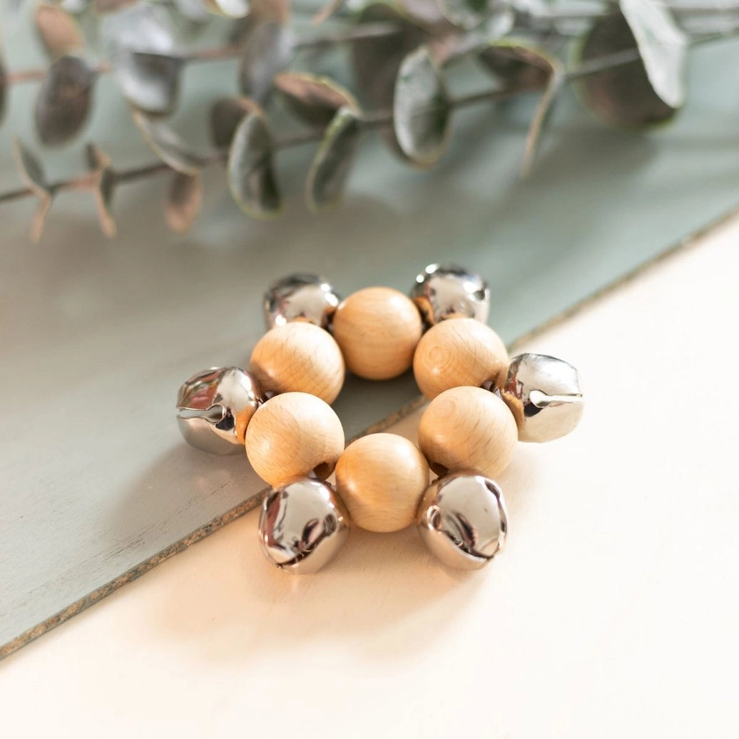 Natural bell band baby toy Montessori