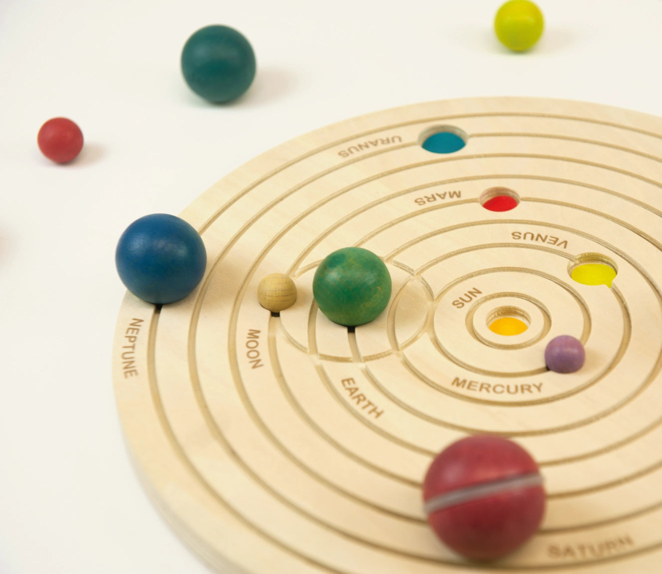 Wooden solar system learning toy Montessori