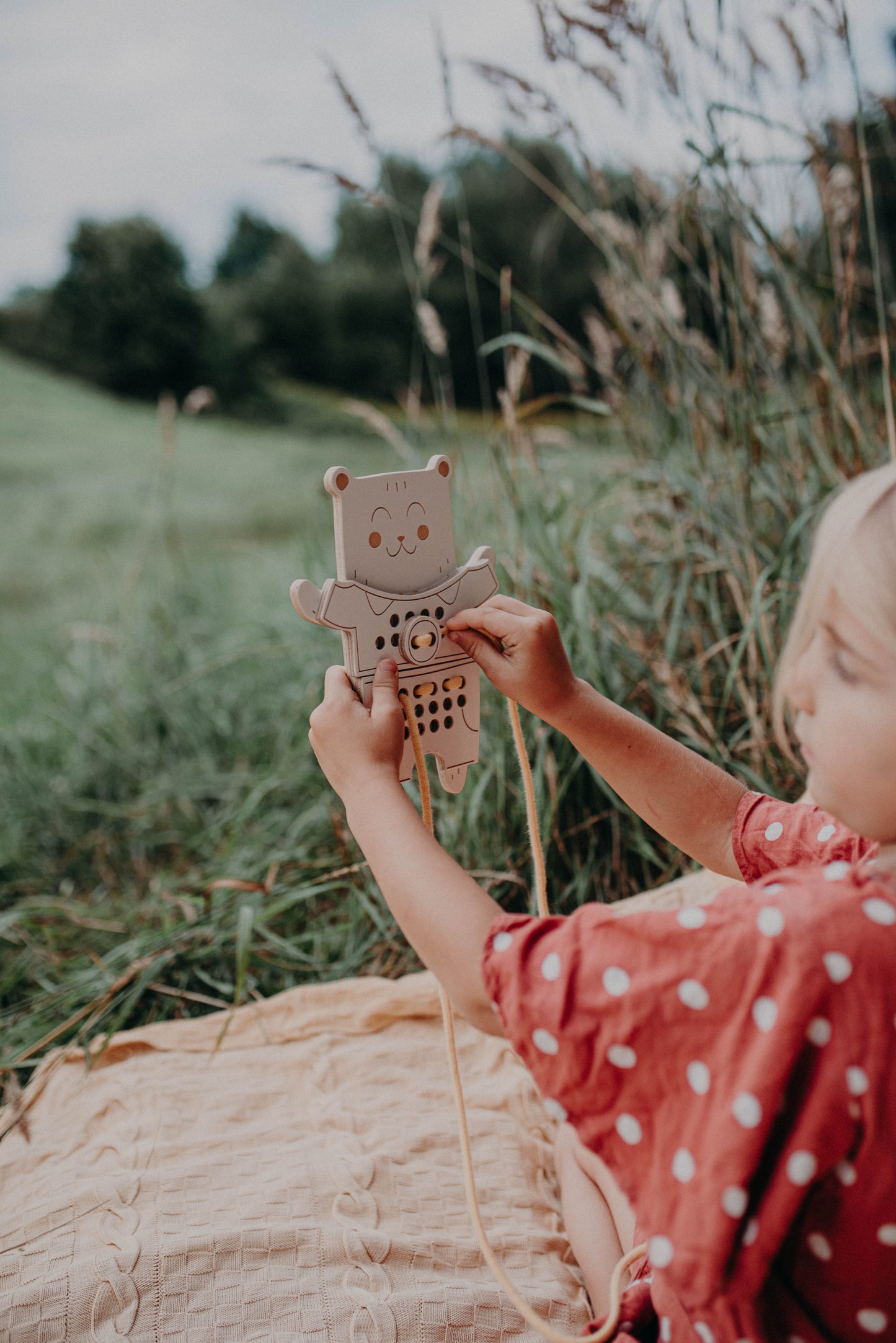 Wooden fine motor skills toy for children