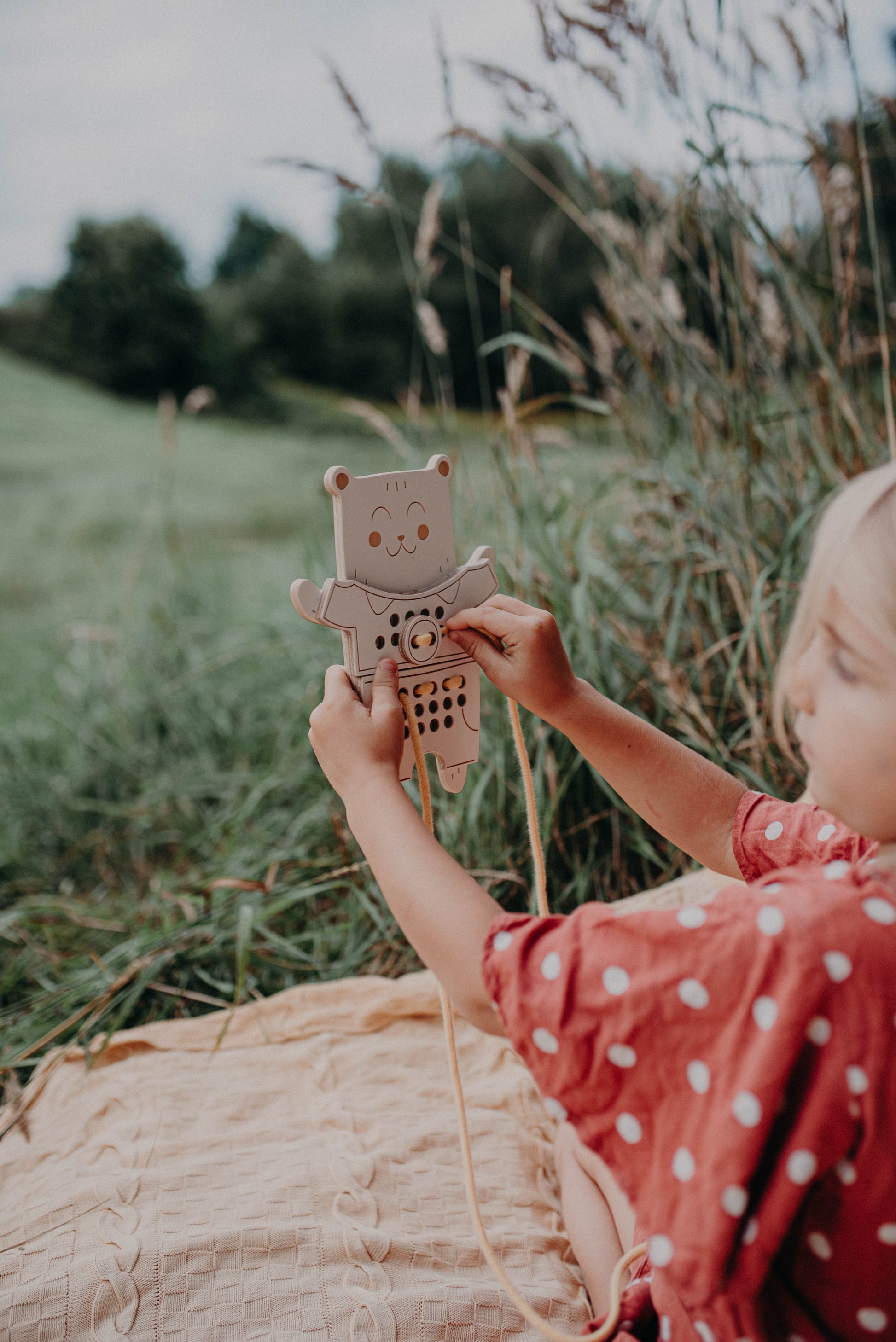 Wooden fine motor skills toy for children