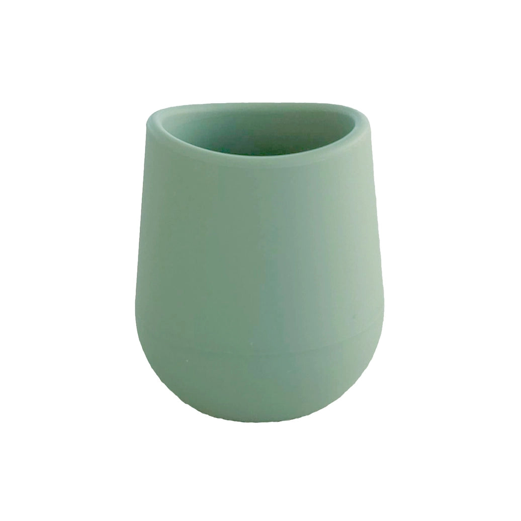 Baby mini cup silicone 60 ml cameo green for learning independent drinking and self feeding