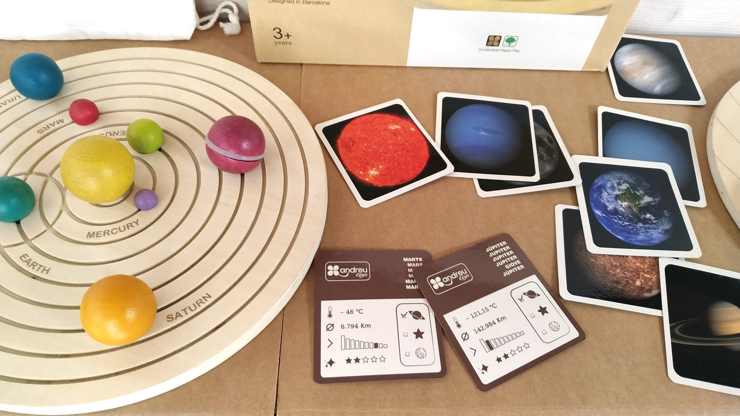 Educational solar system puzzle for children