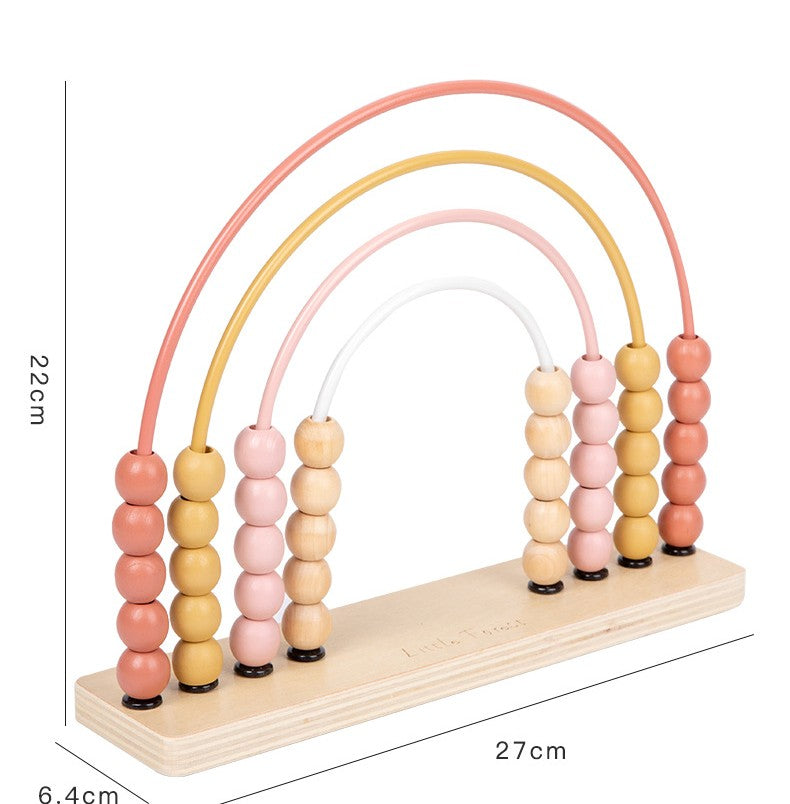 Educational wooden counting beads toy for children developing numeracy and fine motor skills