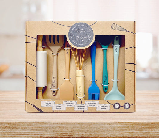 Kids cooking utensil set for little chefs