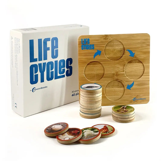 Life cycles bamboo game with real photo images