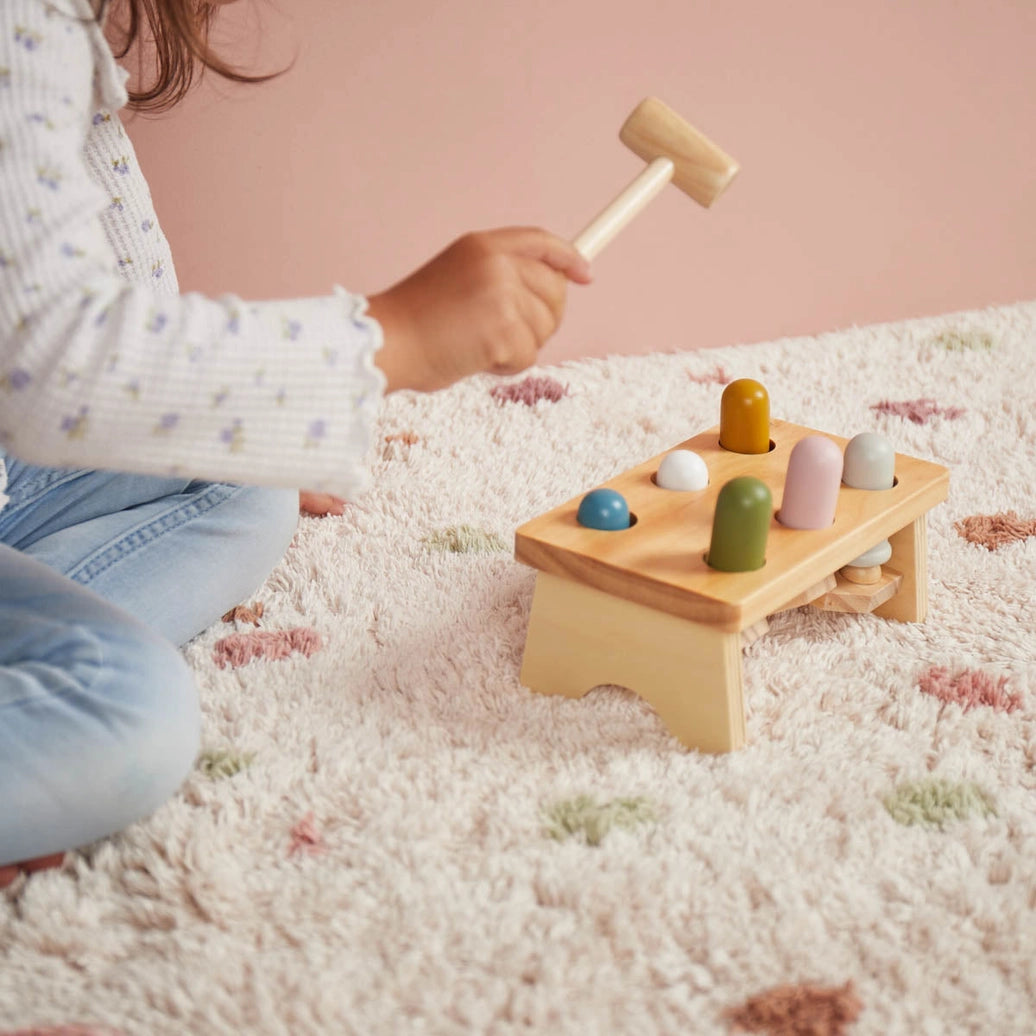 Montessori hammer toy for fine motor skills