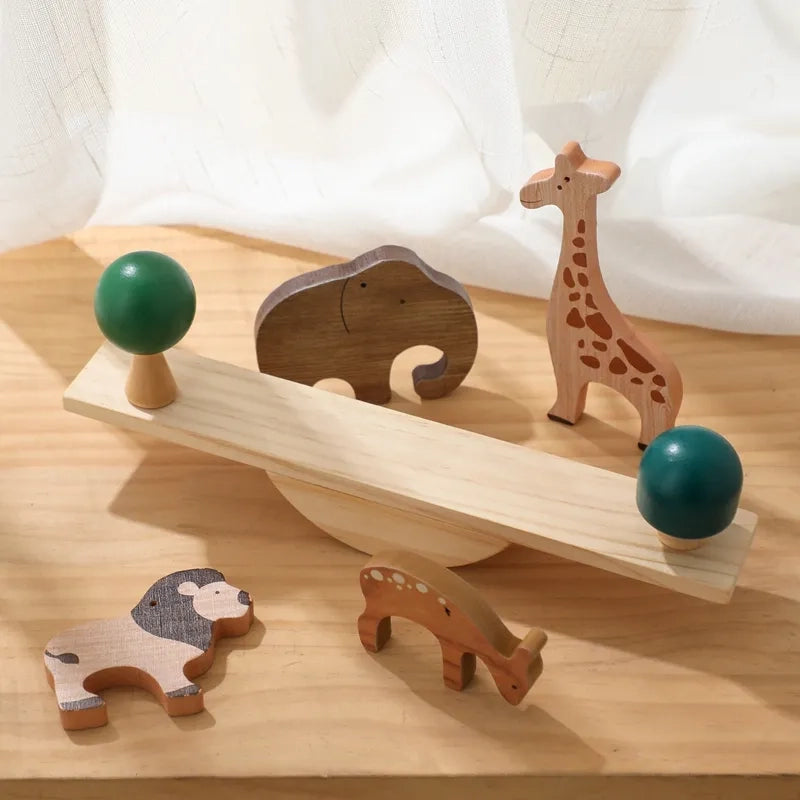 Montessori inspired animal balance toy for toddlers encouraging patience and logical thinking