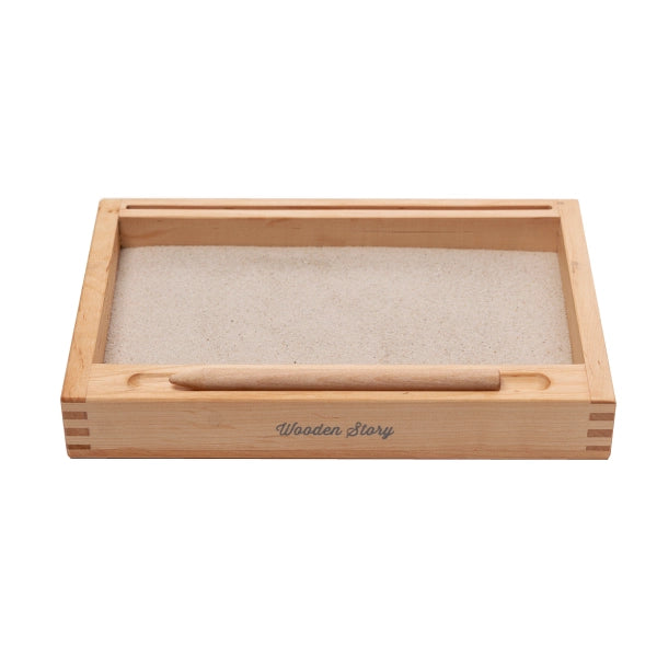 Montessori sand writing tray for early learning