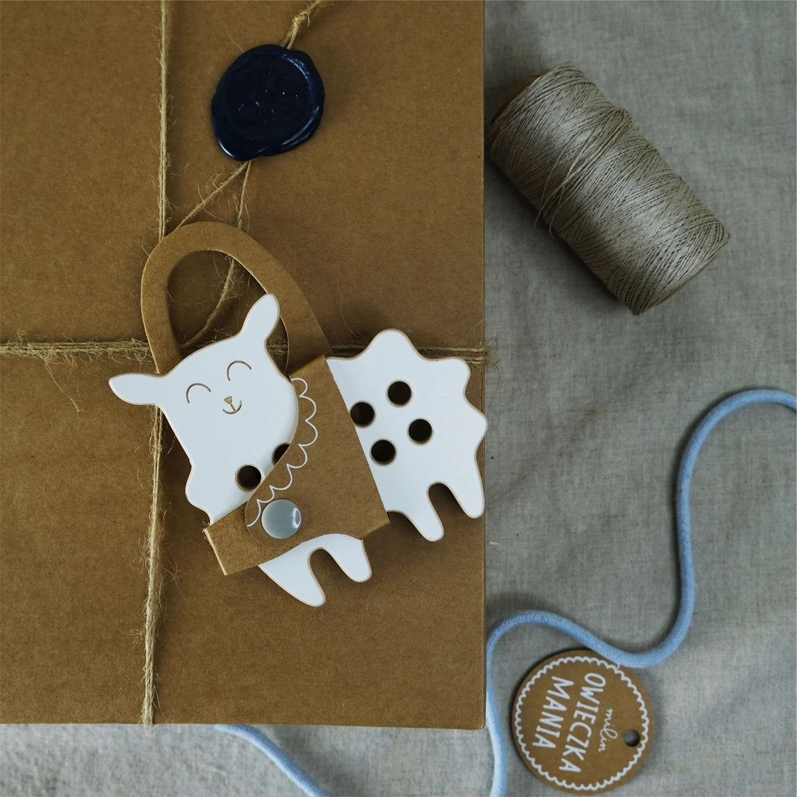 Montessori sheep lacing toy for fine motor skills