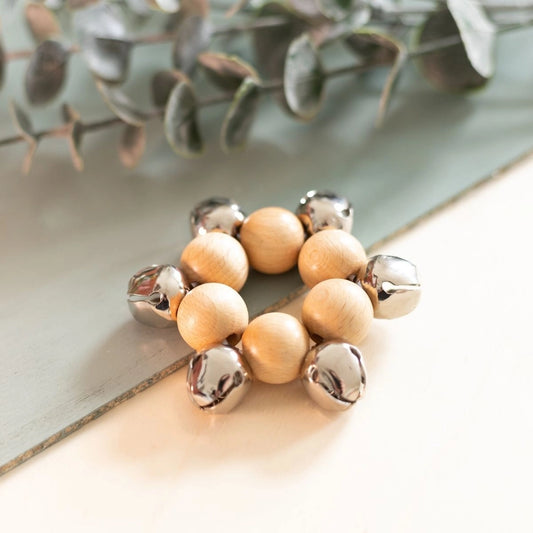 Natural bell band baby toy Montessori