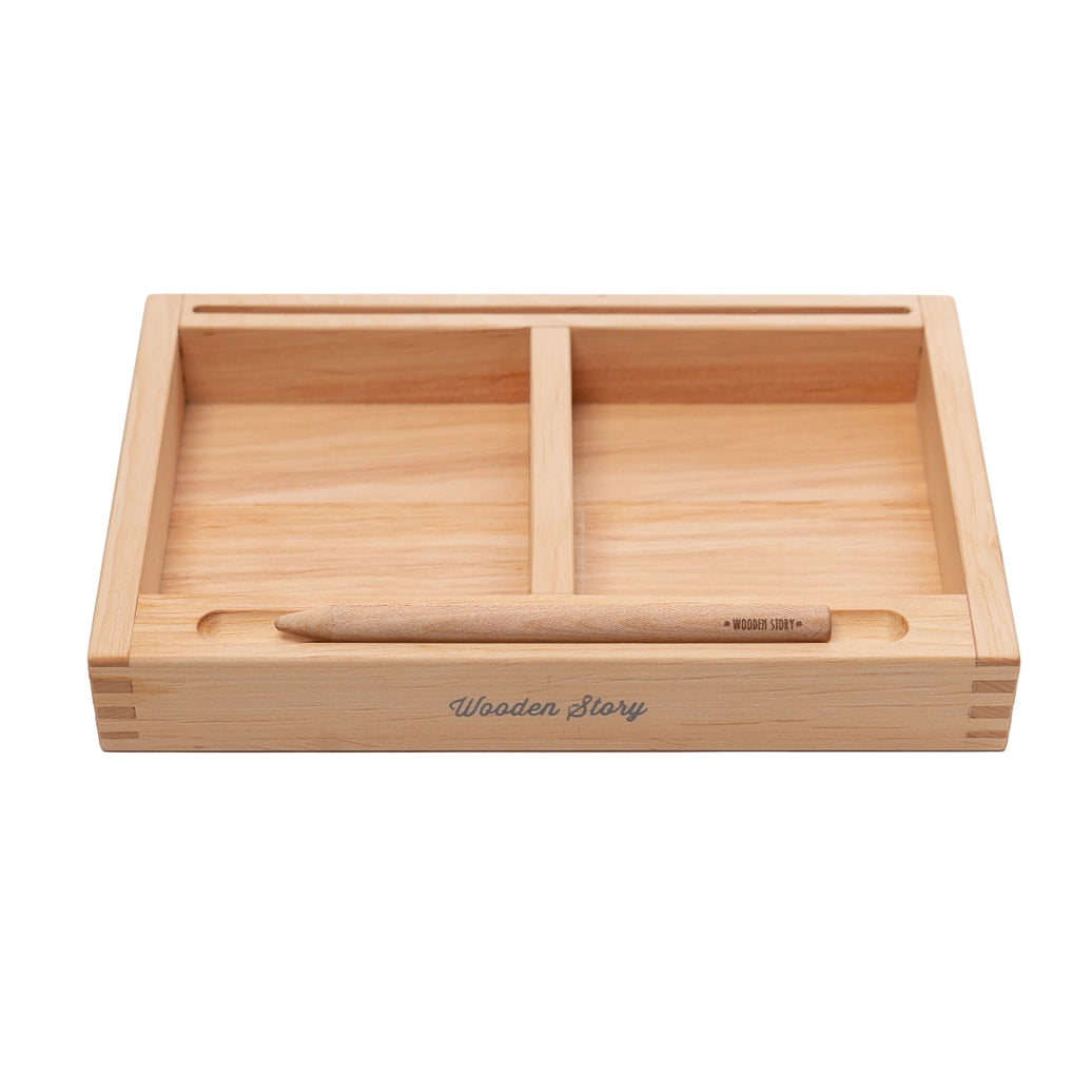 Montessori sand writing tray for early learning