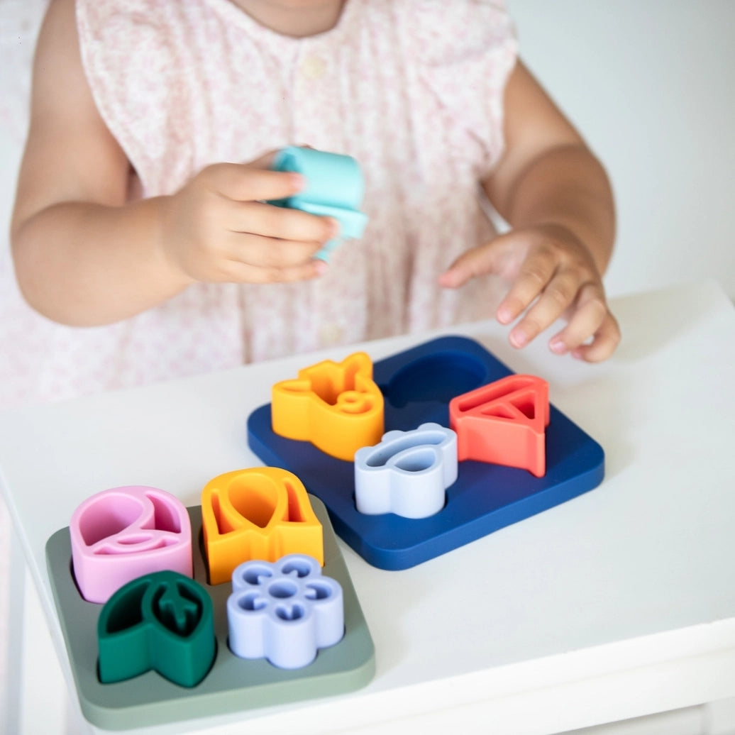 Silicone sensory flower puzzle for toddlers