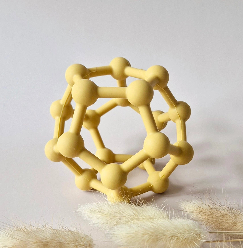 Silicone sensory motor ball with bumps yellow