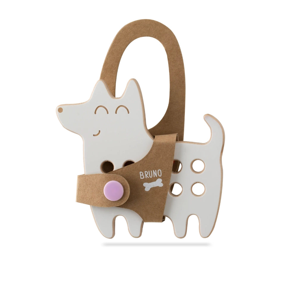 Wooden dog lacing toy Montessori