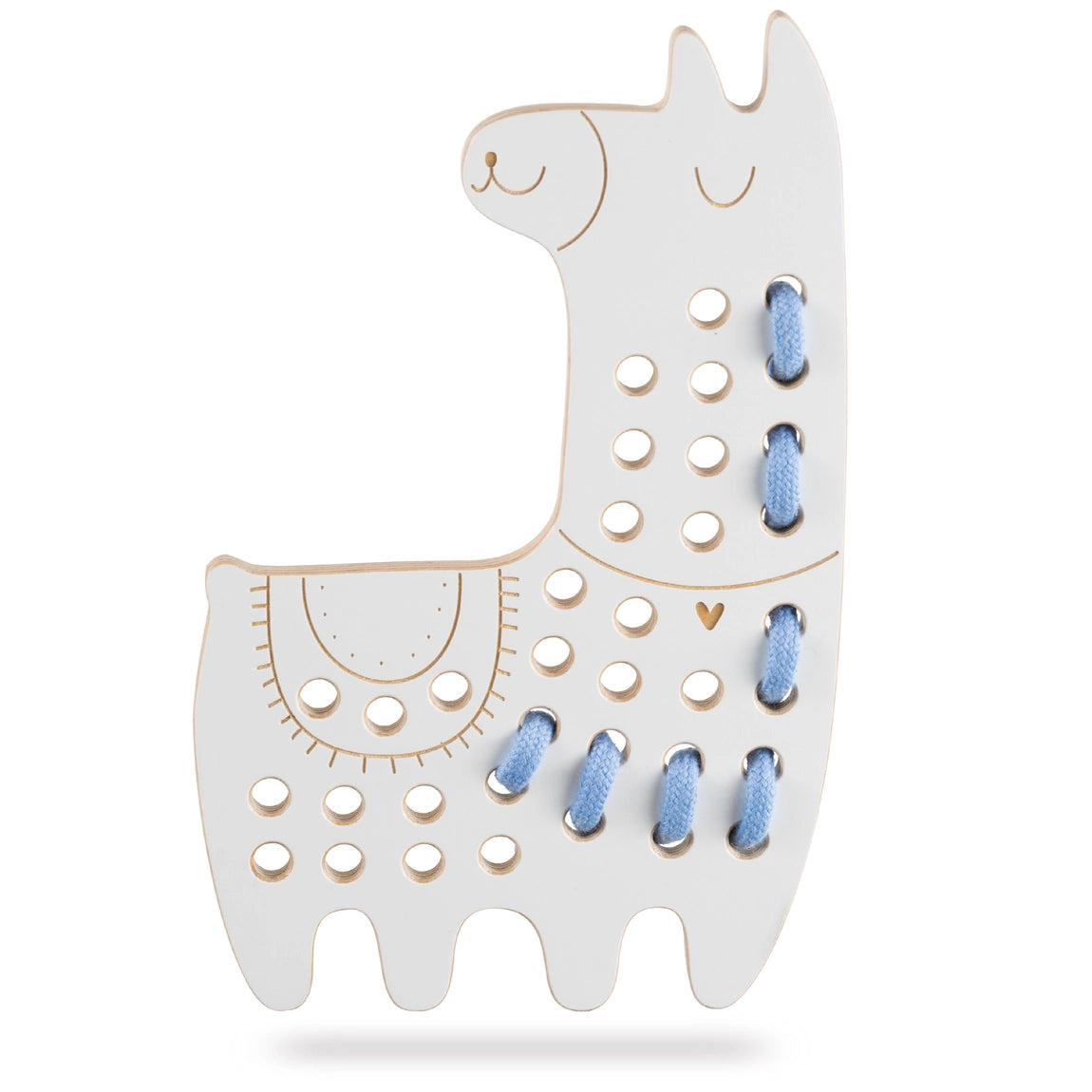 Wooden lama lacing toy for kids