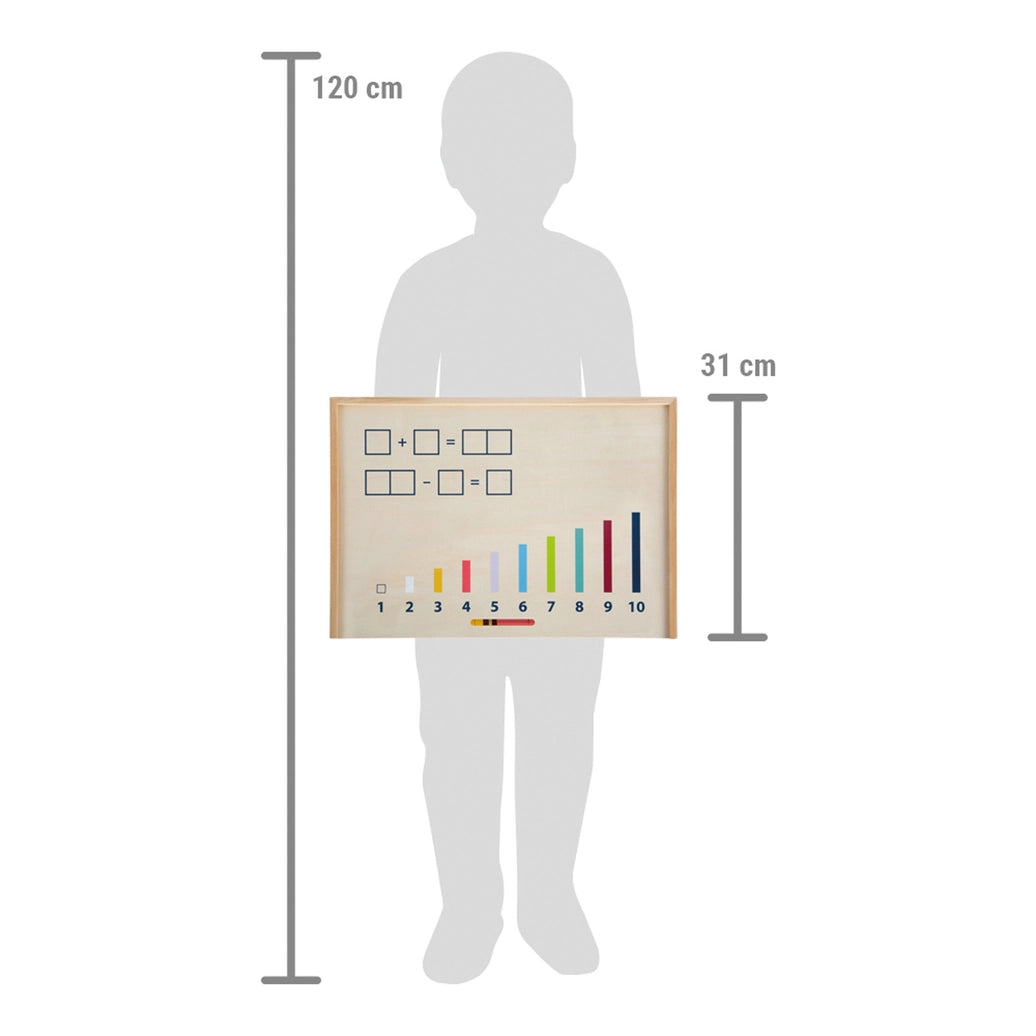Wooden math learning box with calculation sticks numbers and symbols for early education